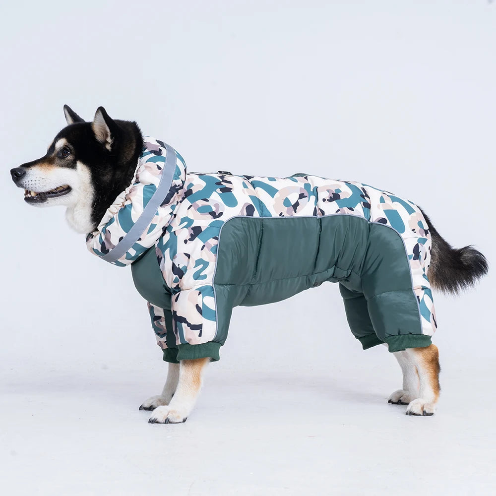SnowPuff™ Waterproof Dog Coat - Fully-Closed Belly Winter Snowsuit