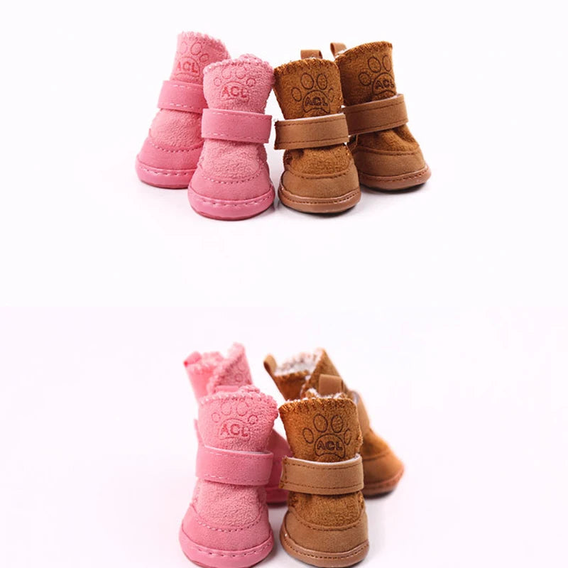 Winter Cozy Warm Dog Booties