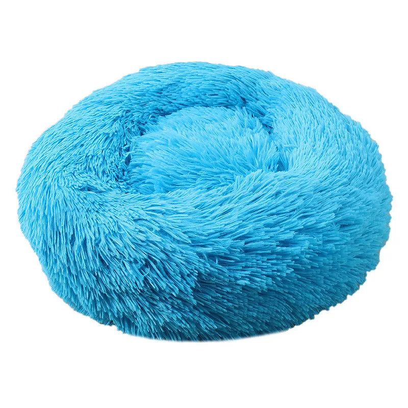CuddleNest Plush Donut Dog Bed