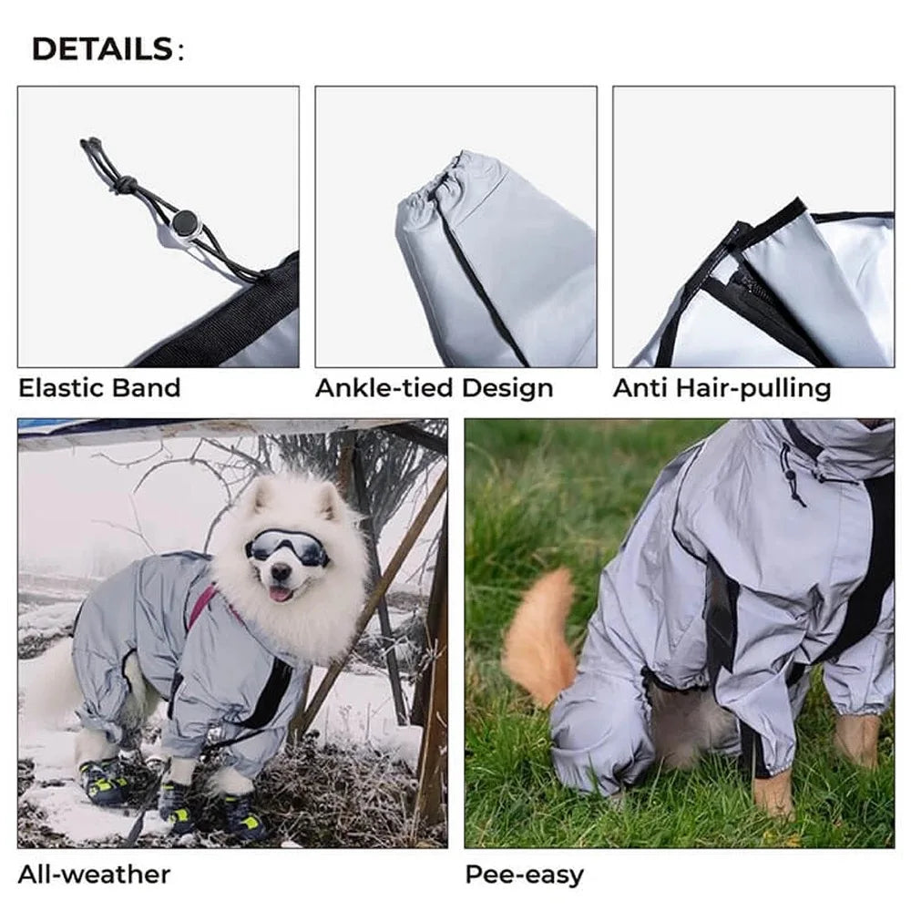 ShineGuard™ Reflective Dog Coat - Waterproof & Sunscreen Outdoor Jacket