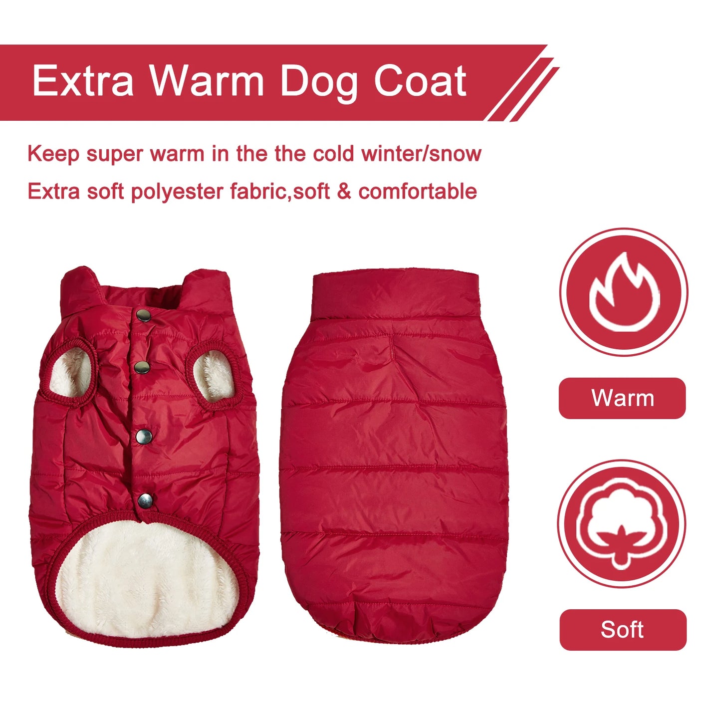 FrostyPaws™ Dog Coat - Warm Winter Dog Jacket