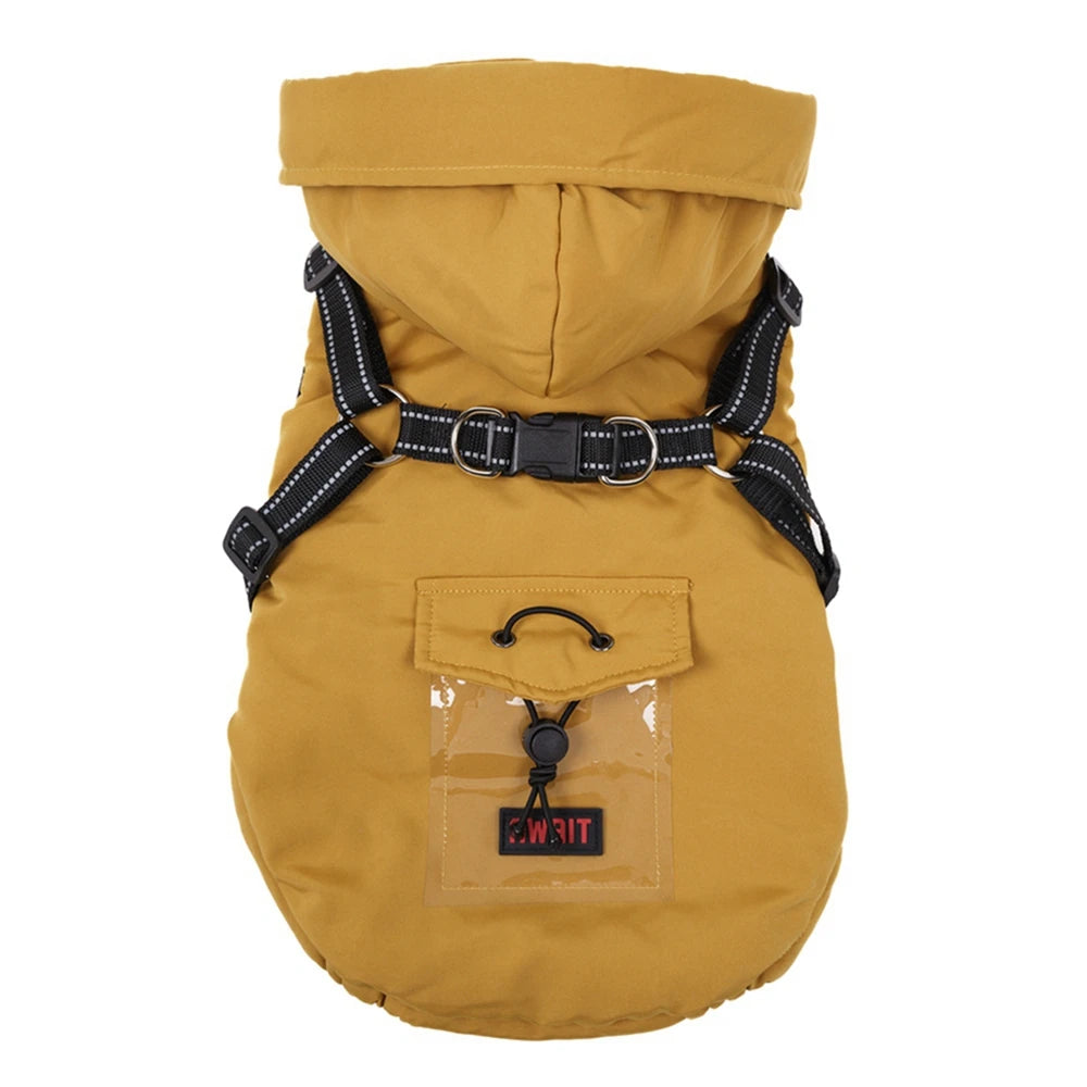Dozzy Dog Waterproof Winter Jacket With Harness