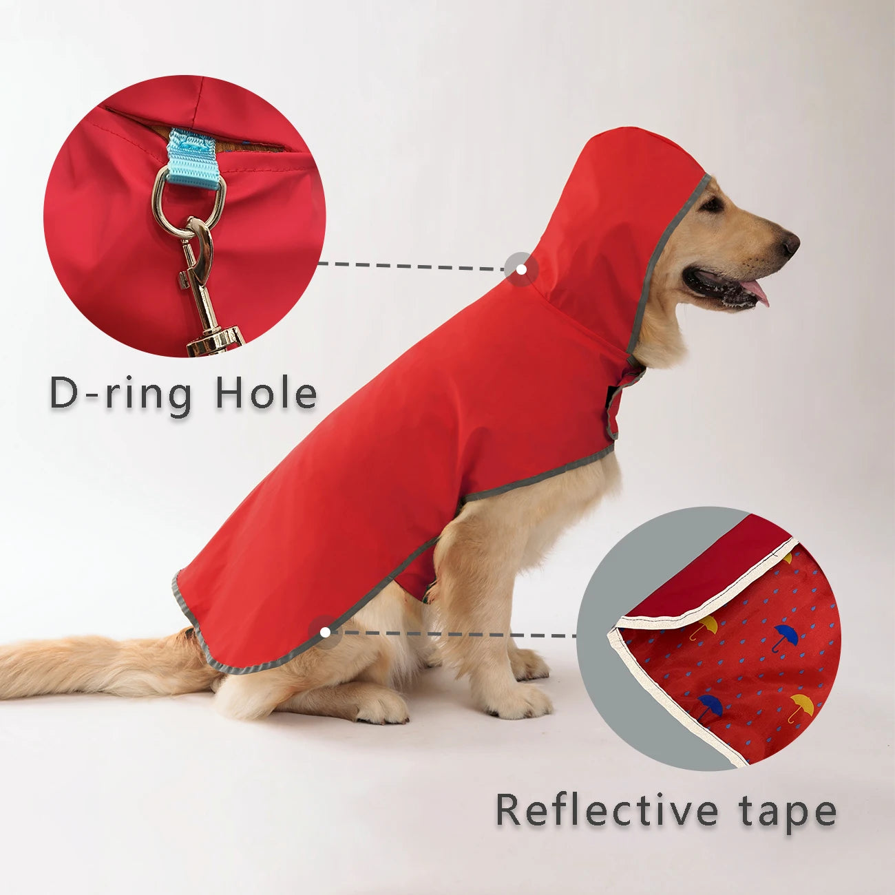 SunnyPaws Double-Layer Dog Raincoat