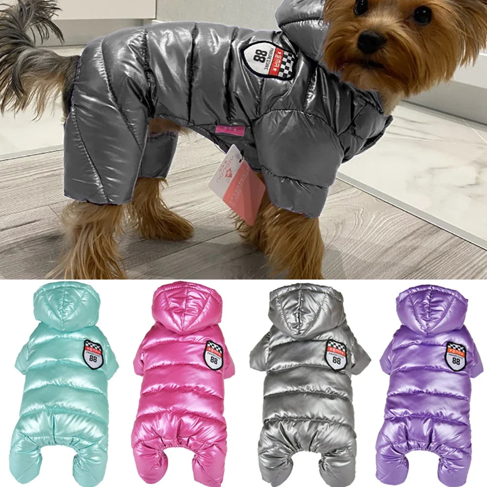Waterproof Winter Jumpsuit for Small Dogs - Warm Hooded Coat