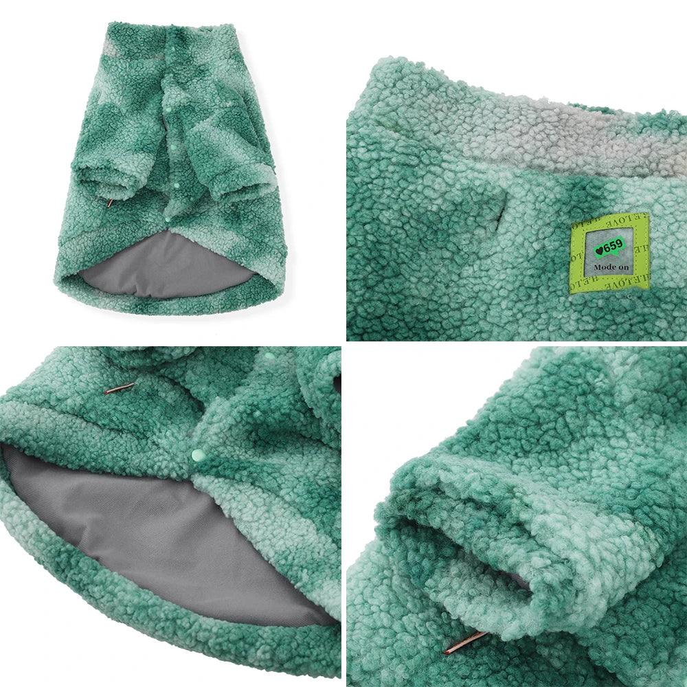 Windproof Lambs Wool Dog Jacket