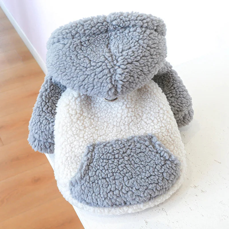BerberFleece™ Hooded Small Dog Sweater with Buckle