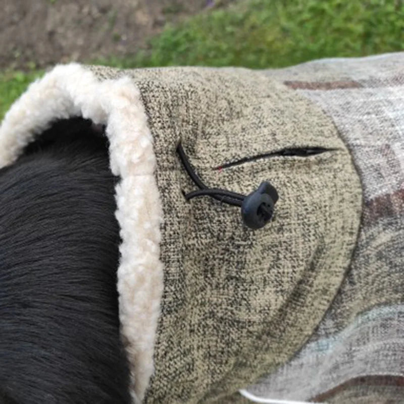 PlaidPaws™ Fleece Winter Jacket with Belt