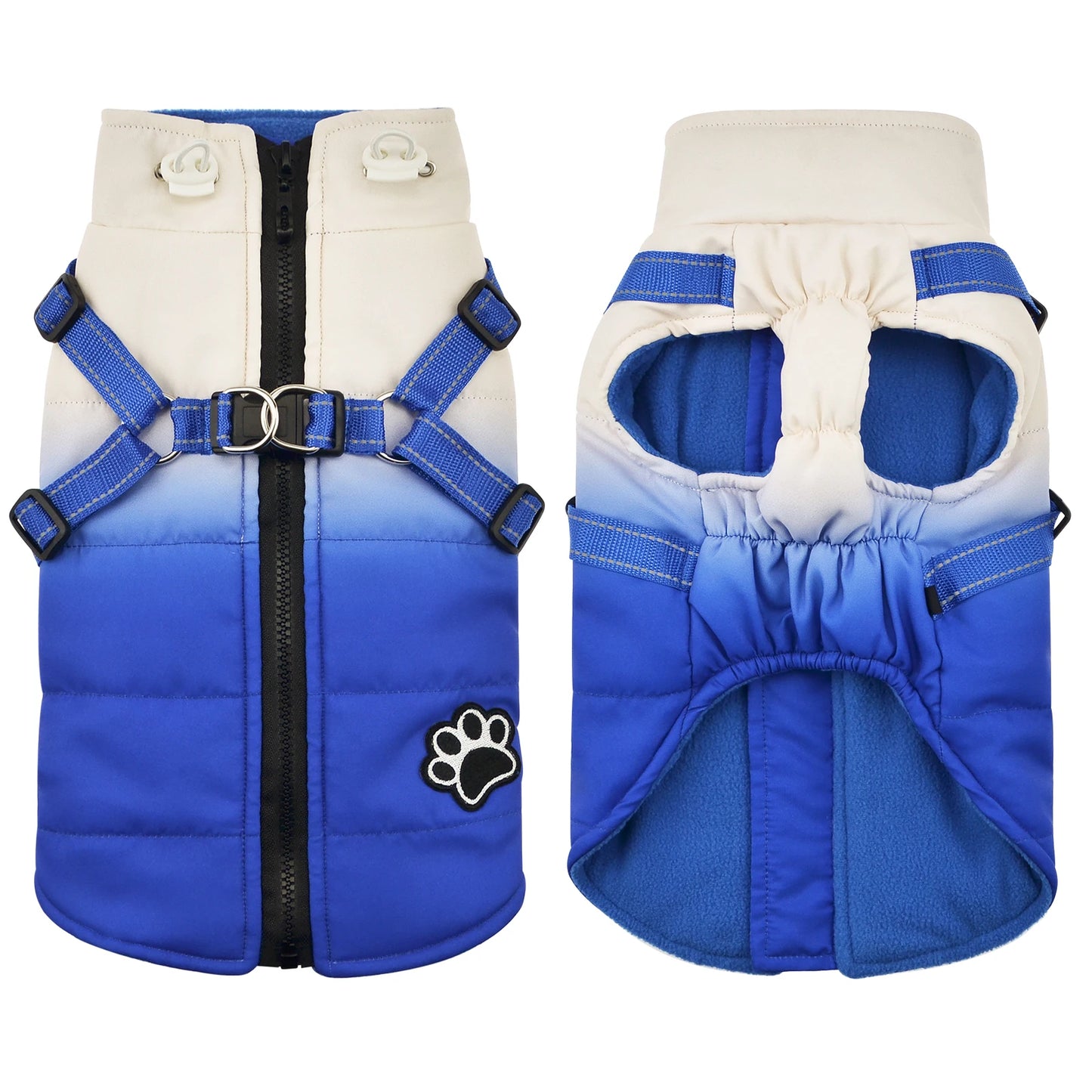 SnugPaws™ Winter Dog Jacket with Built-in Harness - Waterproof Dog Coat
