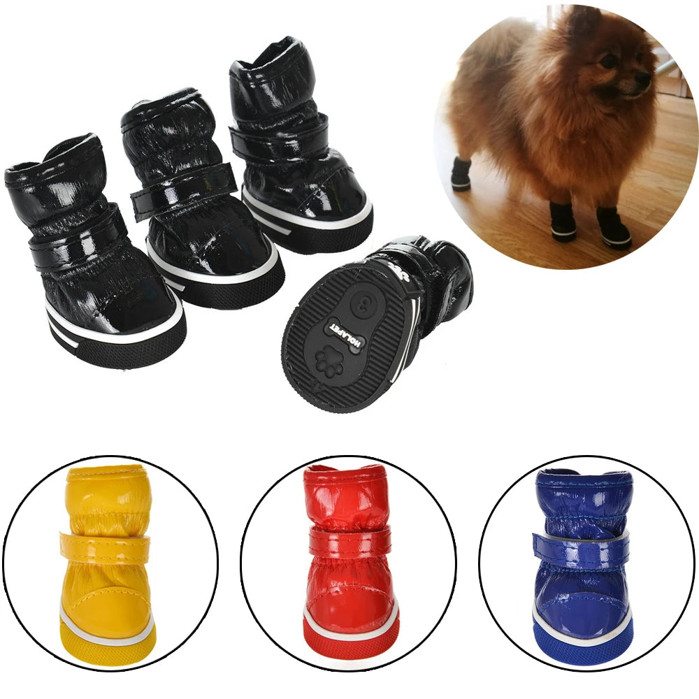 SnowPaws™ Winter Dog Boots Set - Waterproof Fleece-Lined Shoes