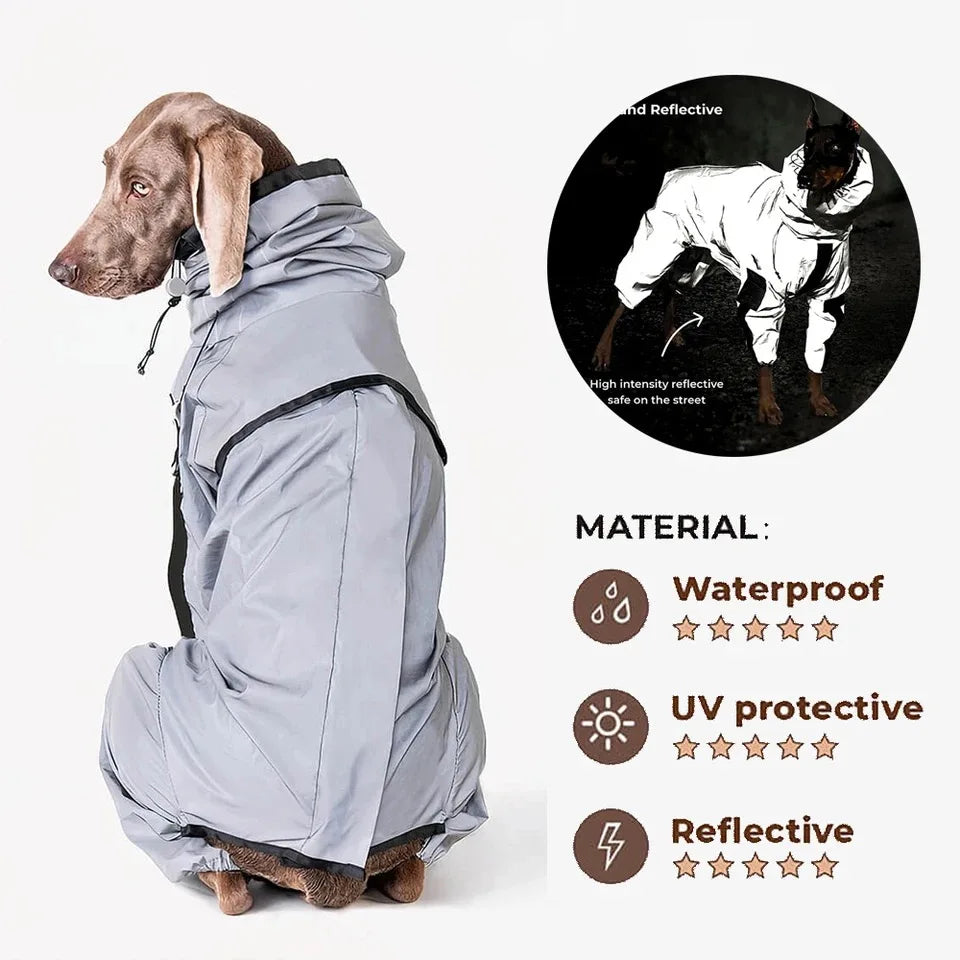 ShineGuard™ Reflective Dog Coat - Waterproof & Sunscreen Outdoor Jacket