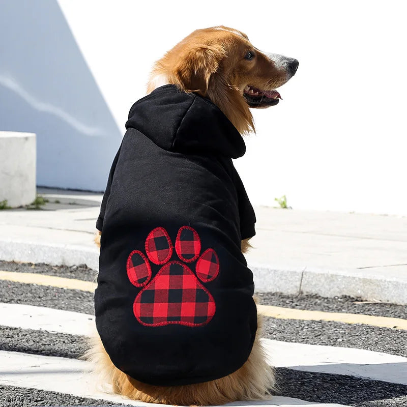 Cozy Canine Fleece Dog Hoodie Heart/Paw