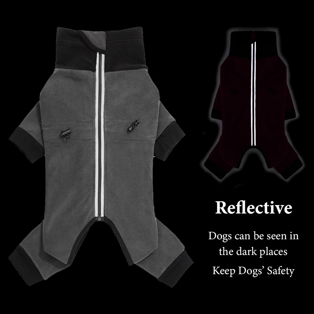 CozyCore™ Fleece Dog Overalls - Warm Winter Jumpsuit