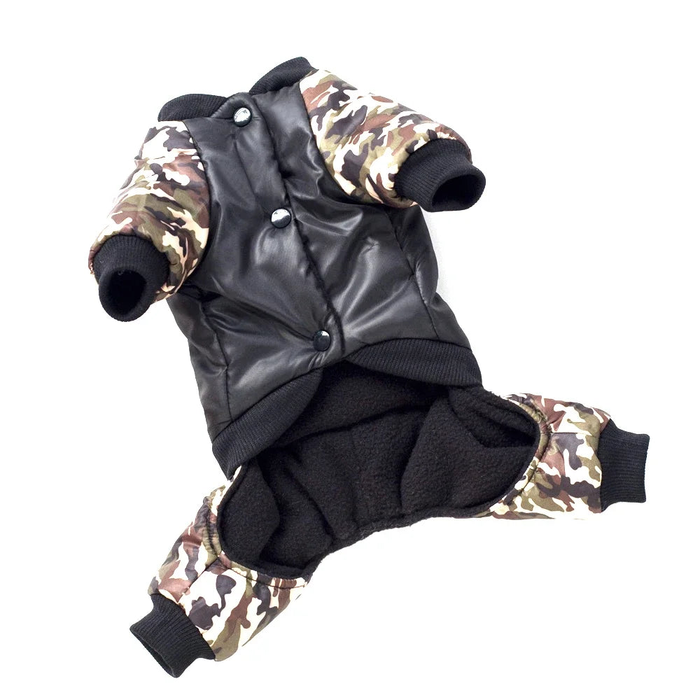 Warm FBI Camouflage Dog Winter Jacket