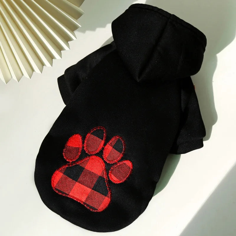 Cozy Canine Fleece Dog Hoodie Heart/Paw