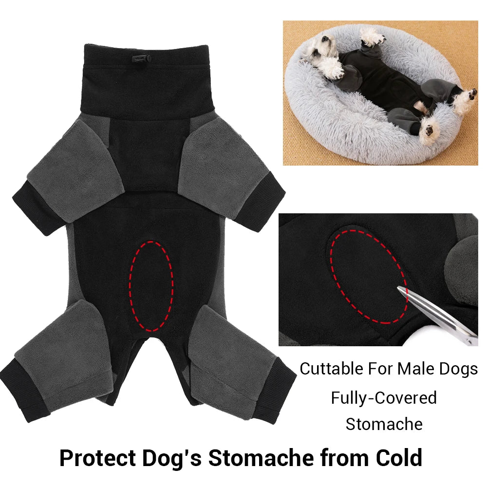 CozyCore™ Fleece Dog Overalls - Warm Winter Jumpsuit
