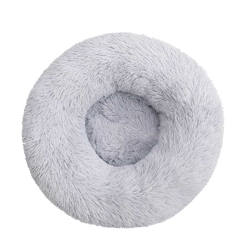 CuddleNest Plush Donut Dog Bed