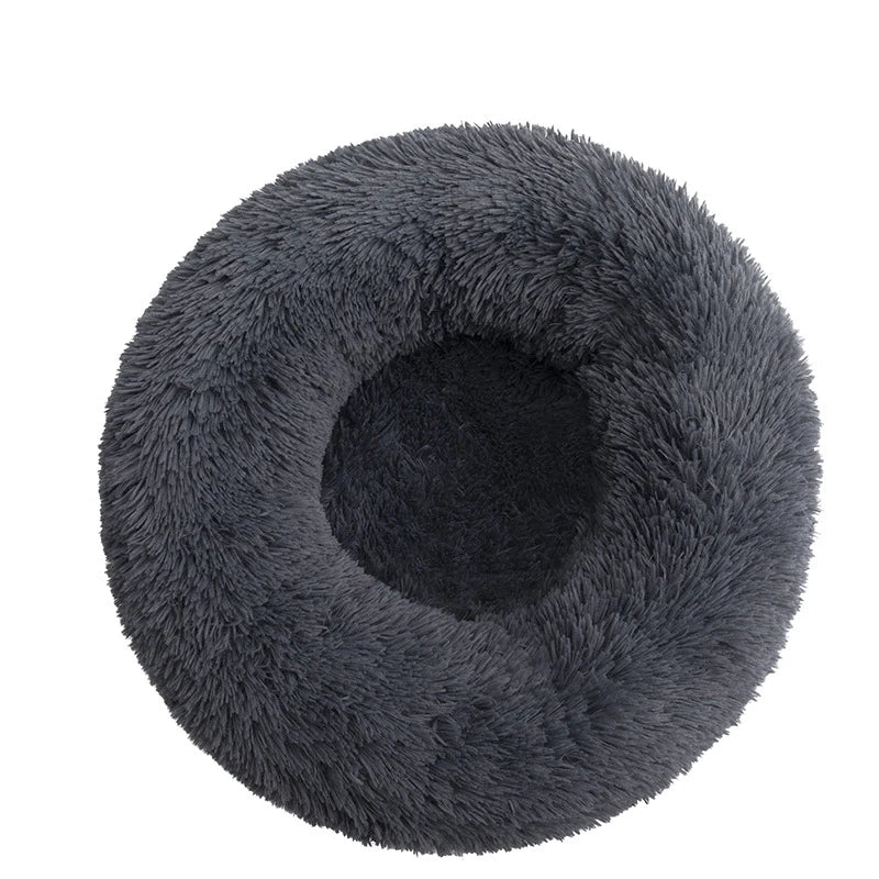 CuddleNest Plush Donut Dog Bed