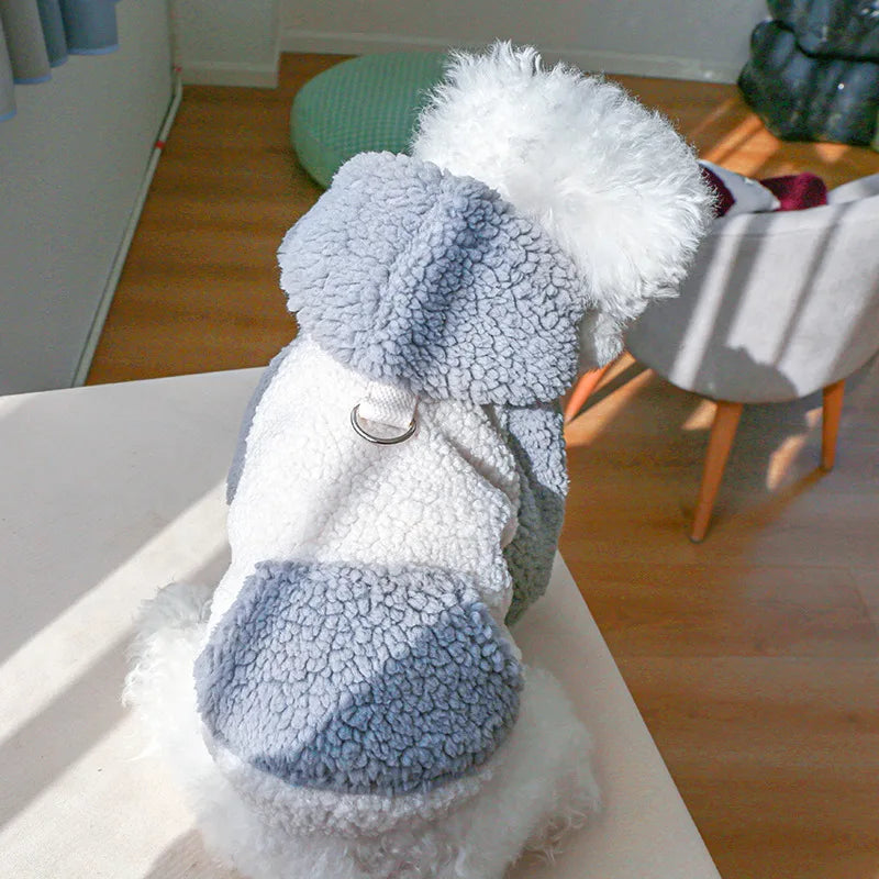 BerberFleece™ Hooded Small Dog Sweater with Buckle