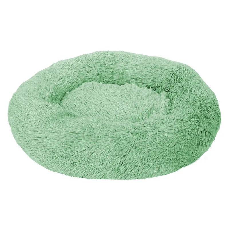 CuddleNest Plush Donut Dog Bed