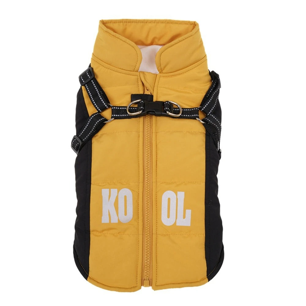 Dozzy Dog Waterproof Winter Jacket With Harness