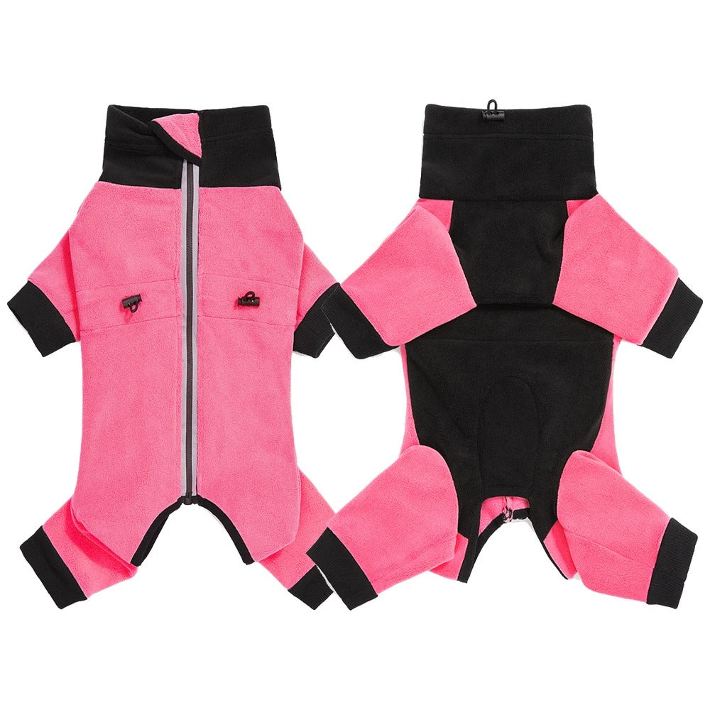 CozyCore™ Fleece Dog Overalls - Warm Winter Jumpsuit