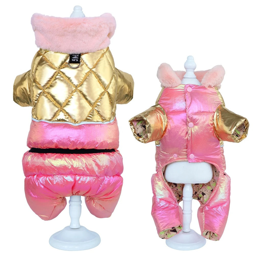 FurThermal™ Winter Dog Jumpsuit - Waterproof Snowsuit with Fur Collar