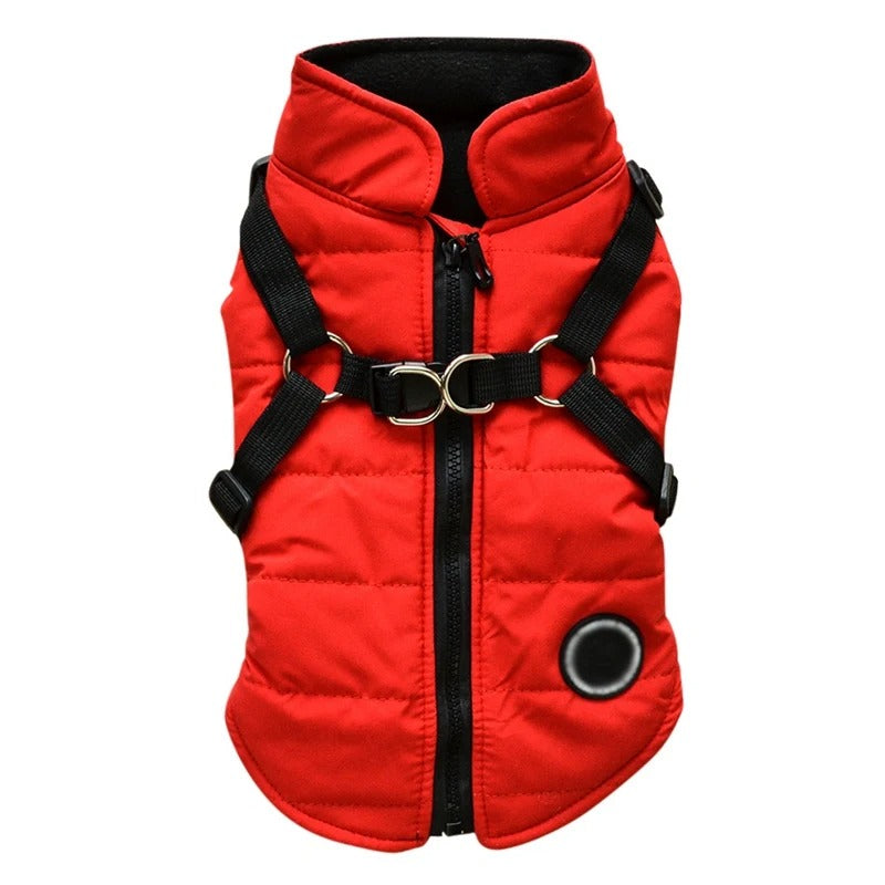 DualFit™ 2-in-1 Dog Jacket with Harness - Waterproof Winter Dog Coat