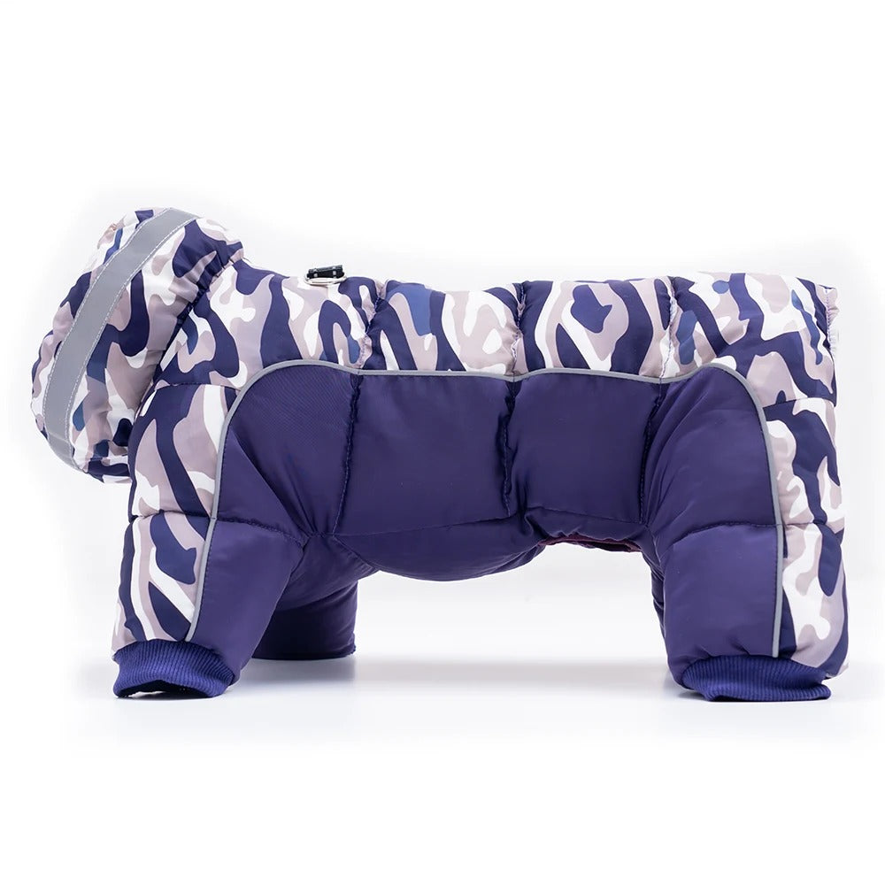 SnowPuff™ Waterproof Dog Coat - Fully-Closed Belly Winter Snowsuit