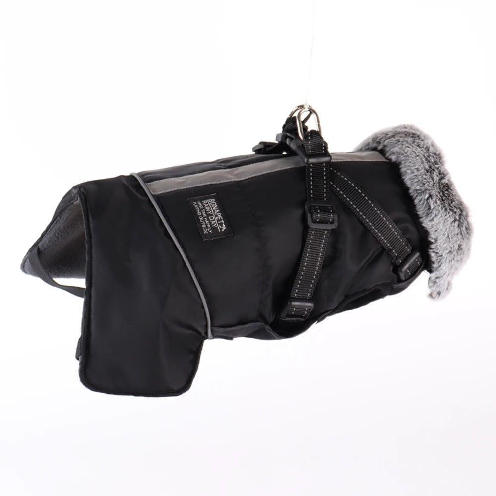 HeatHarness™ Winter Dog Jacket - Ultra Warm Coat with Built-in Harness