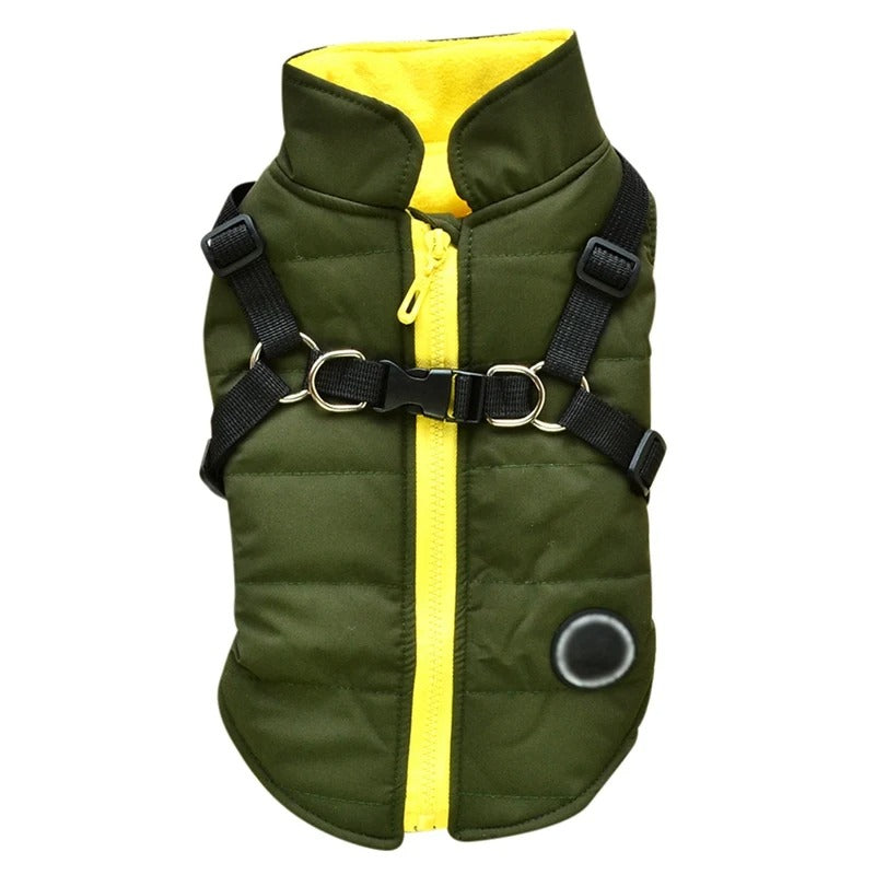 DualFit™ 2-in-1 Dog Jacket with Harness - Waterproof Winter Dog Coat