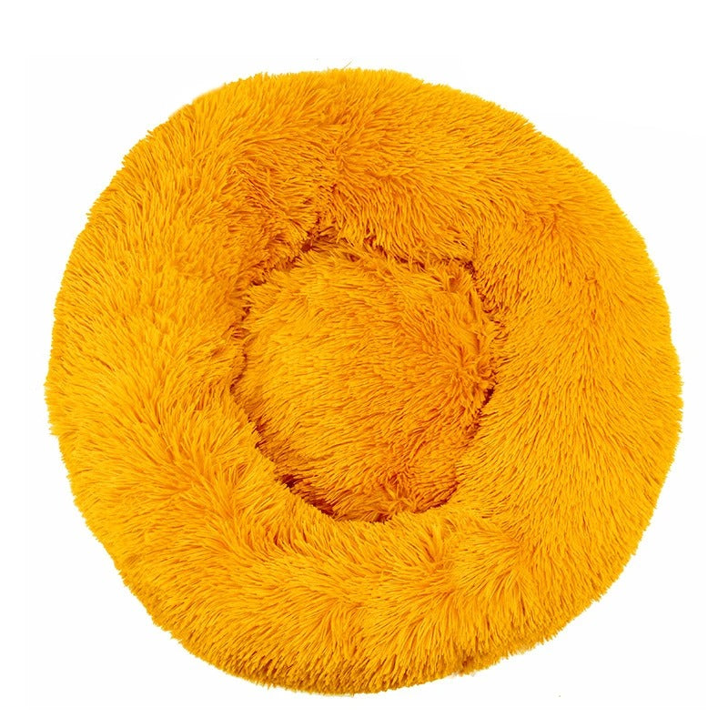 CuddleNest Plush Donut Dog Bed