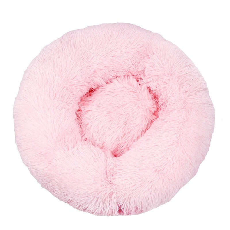 CuddleNest Plush Donut Dog Bed