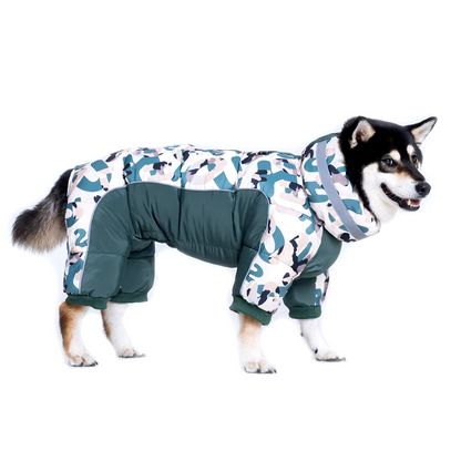 SnowPuff™ Waterproof Dog Coat - Fully-Closed Belly Winter Snowsuit