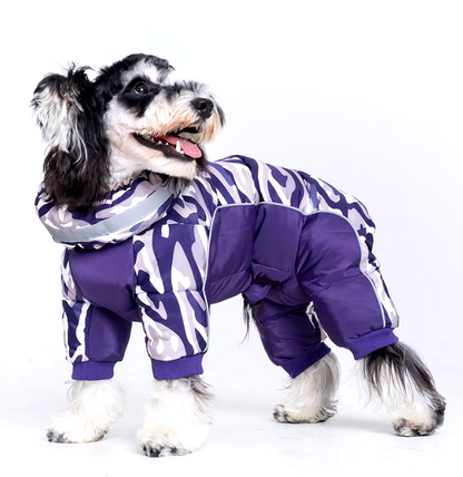 SnowPuff™ Waterproof Dog Coat - Fully-Closed Belly Winter Snowsuit