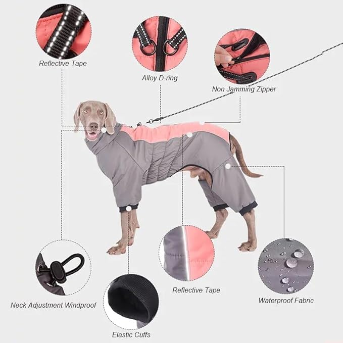 Warm Winter Waterproof Dog Jumpsuit