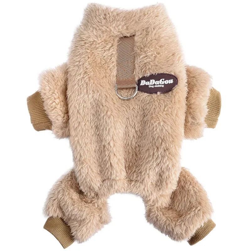 ThermaVelvet™ Dog Pajamas - Winter Jumpsuit for Small Dogs