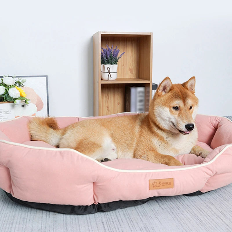 PawsomeNest™ All-Season Dog Bed - Spacious, Elastic Sofa Cushion, Cozy Warmth for Winter