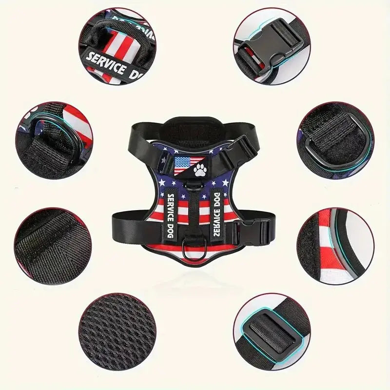Reflective No-Pull Dog Harness Set