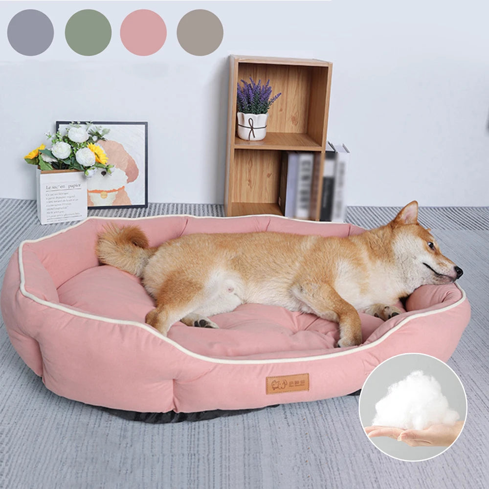 PawsomeNest™ All-Season Dog Bed - Spacious, Elastic Sofa Cushion, Cozy Warmth for Winter