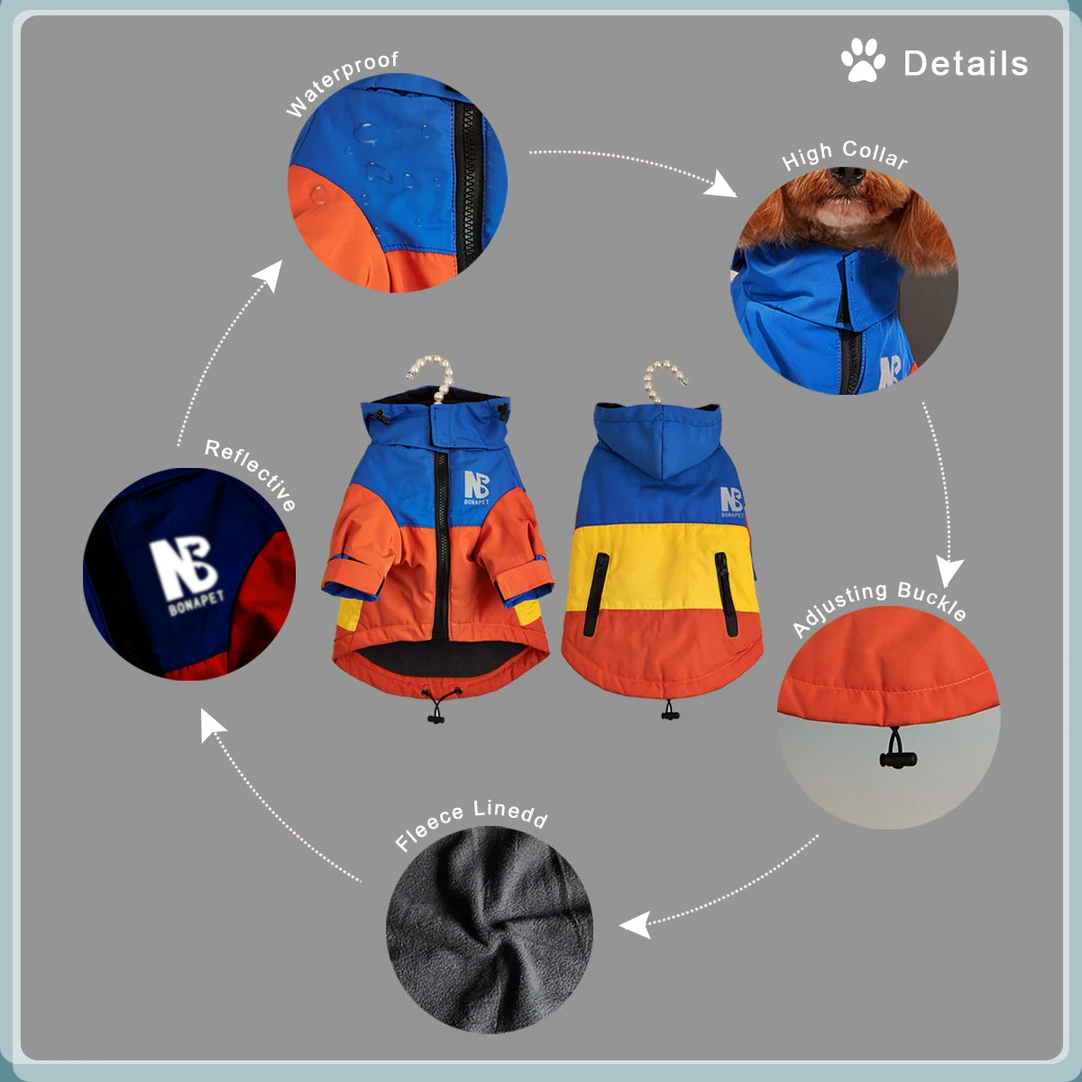 HydroHood™ Waterproof Dog Jacket - Hooded Raincoat for Dogs