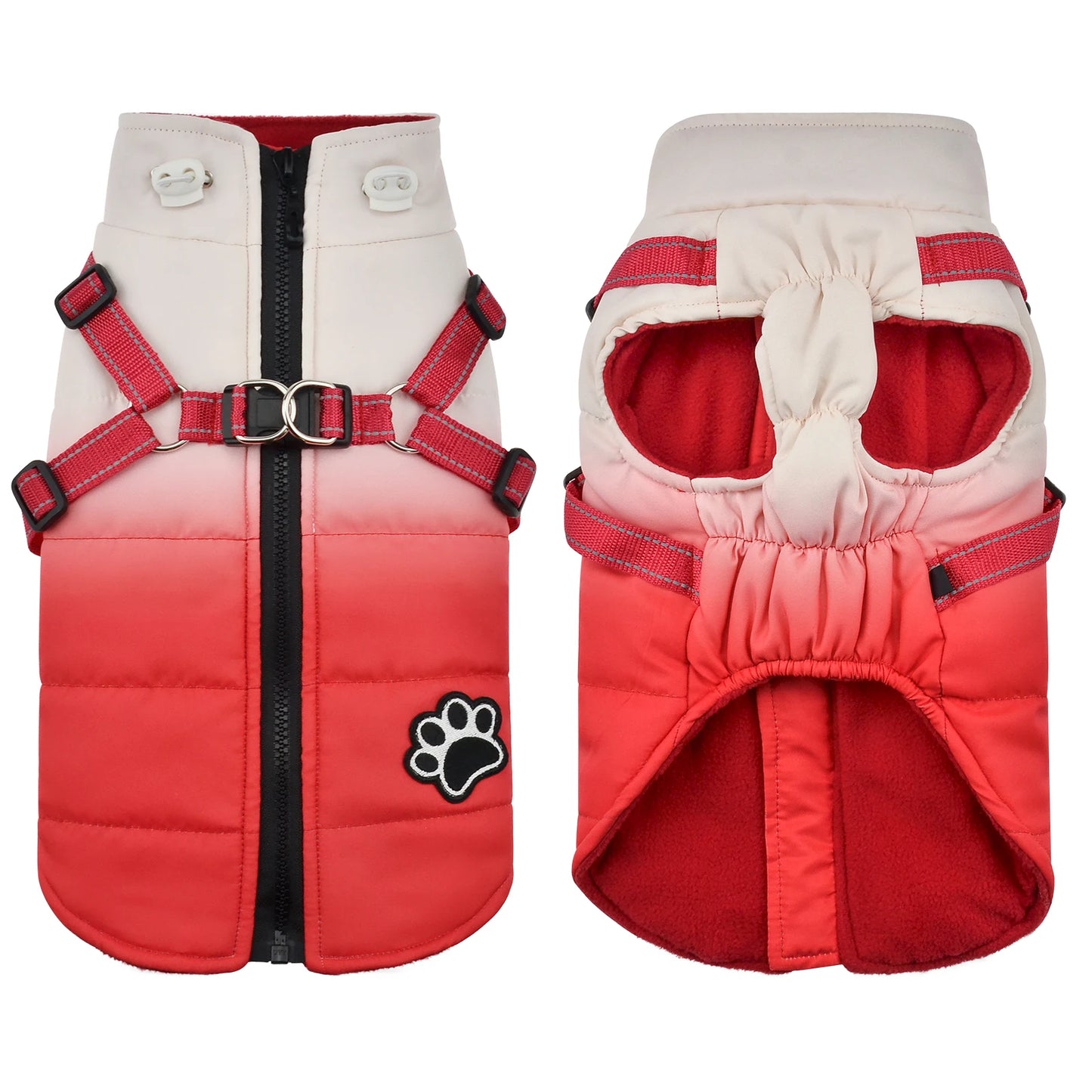 SnugPaws™ Winter Dog Jacket with Built-in Harness - Waterproof Dog Coat