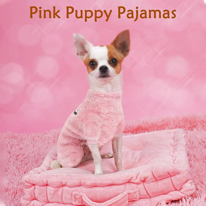 ThermaVelvet™ Dog Pajamas - Winter Jumpsuit for Small Dogs