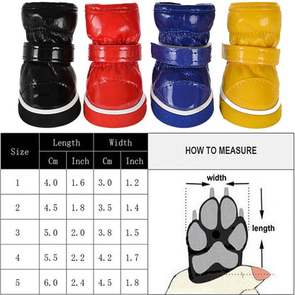 SnowPaws™ Winter Dog Boots Set - Waterproof Fleece-Lined Shoes