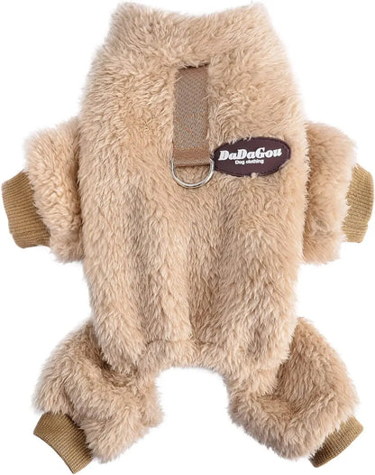 ThermaVelvet™ Dog Pajamas - Winter Jumpsuit for Small Dogs