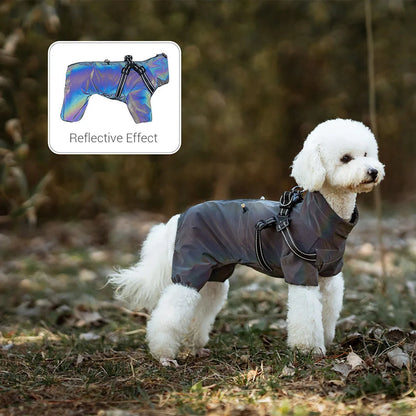 RainSafe™ Waterproof Dog Raincoat with Harness