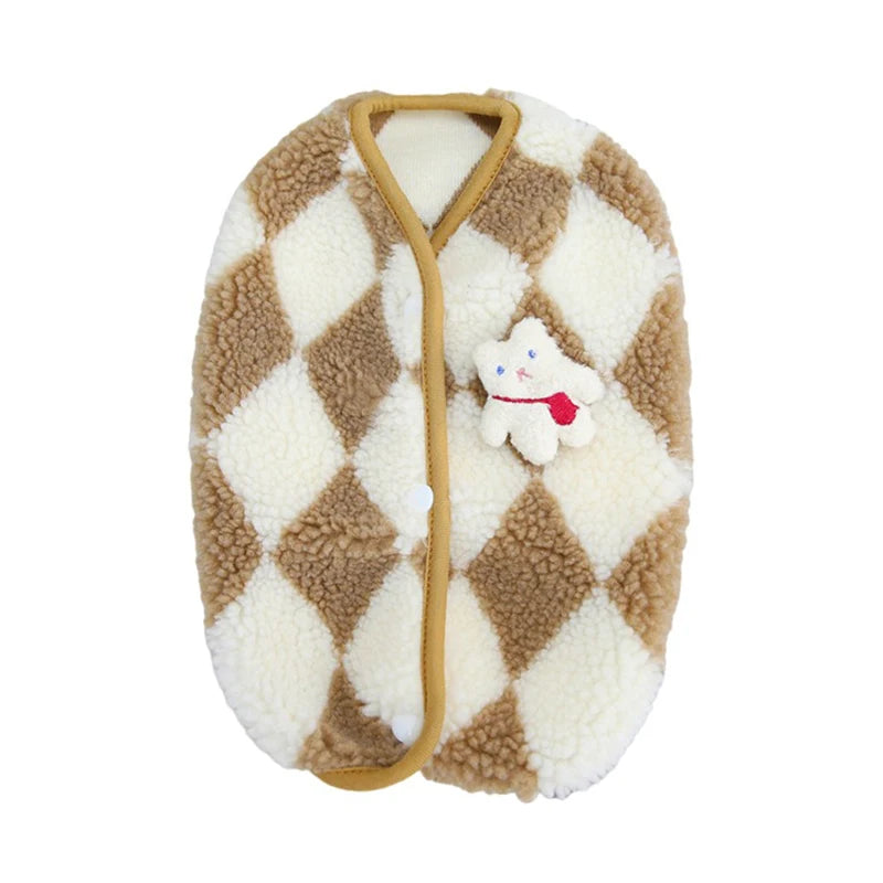 Cozy Coral Sweater Fleece Winter Small Dog  Vest