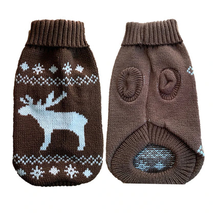 Warm Knitted Dog Sweater - Winter Clothes for Small & Medium Dogs