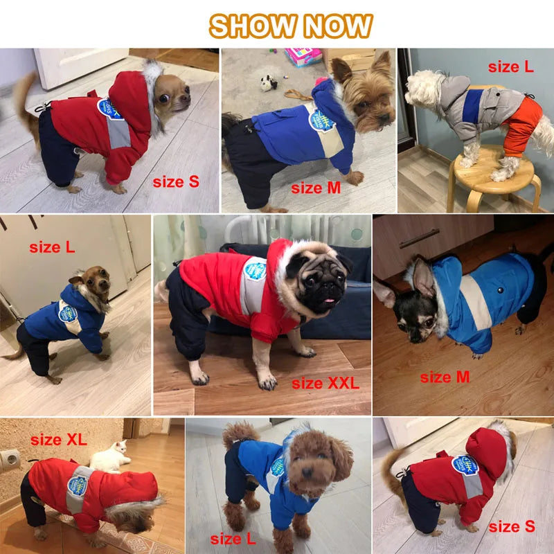 FrostFit™ Winter Dog Jumpsuit - Cozy Cotton Hoodie for Small Puppies