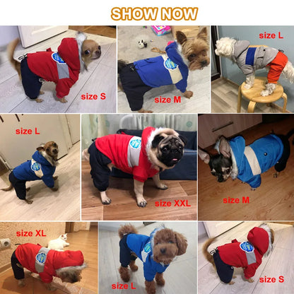 FrostFit™ Winter Dog Jumpsuit - Cozy Cotton Hoodie for Small Puppies