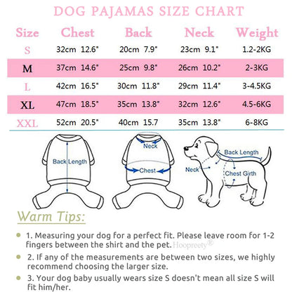 ThermaVelvet™ Dog Pajamas - Winter Jumpsuit for Small Dogs